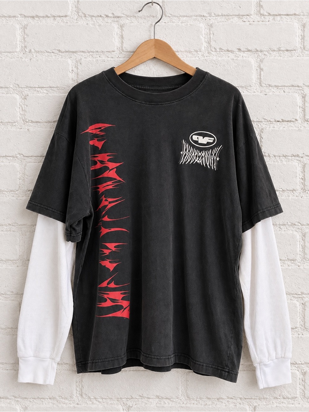 Personal Fears Lobotomy Thermal Long Sleeve Tee XL Skater Cyber Grunge Y2K Alt